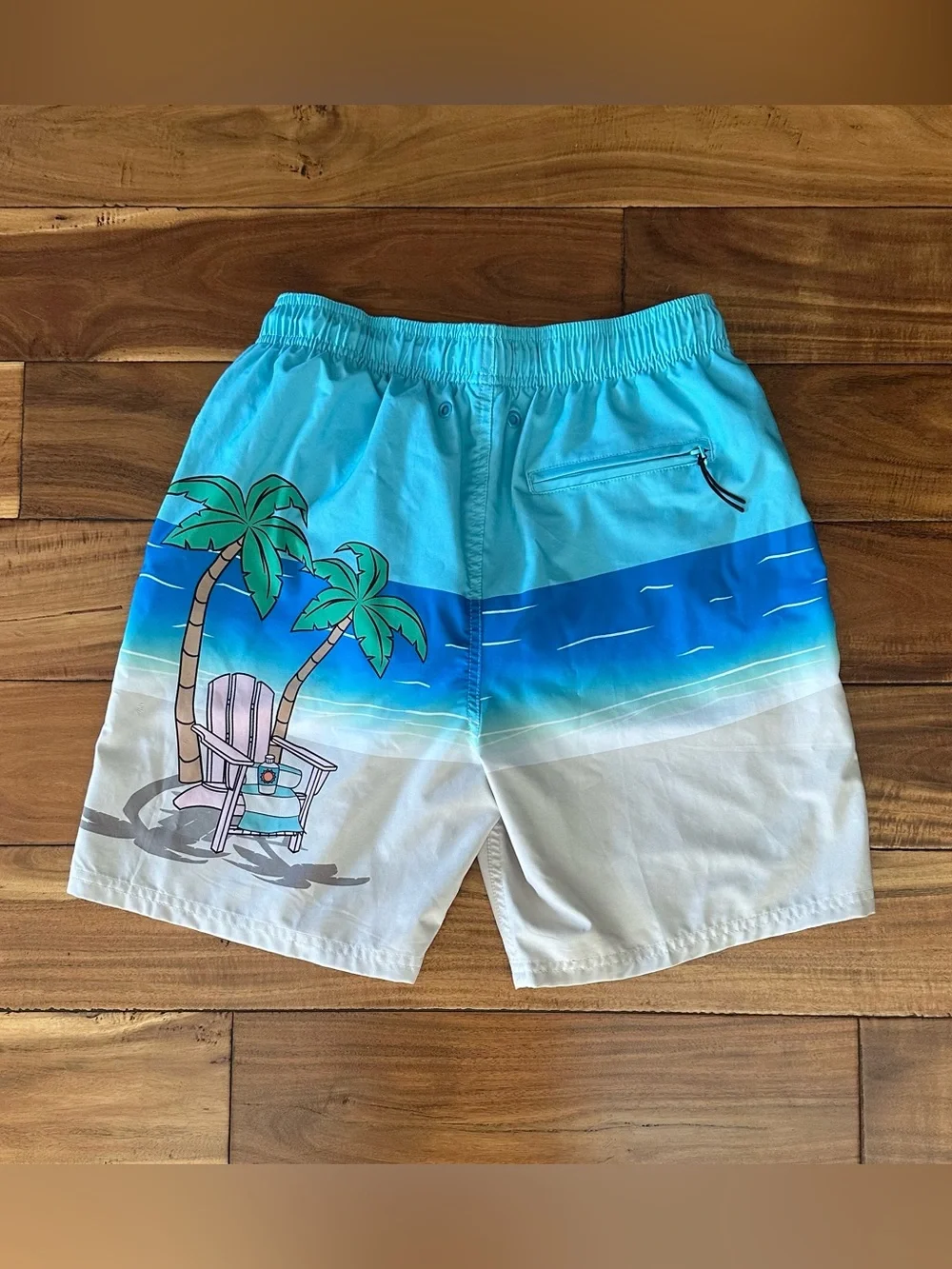 Disney Mickey Mouse Tropical Beach Swim Trunks Board Shorts Size M